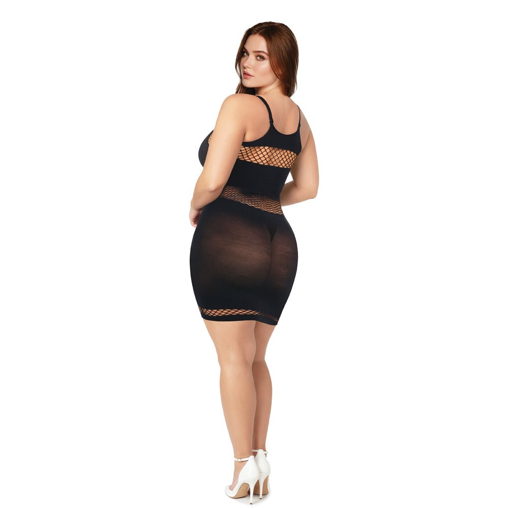 Me You Us Fishnet Mini Dress Black Queen Size - Image 5