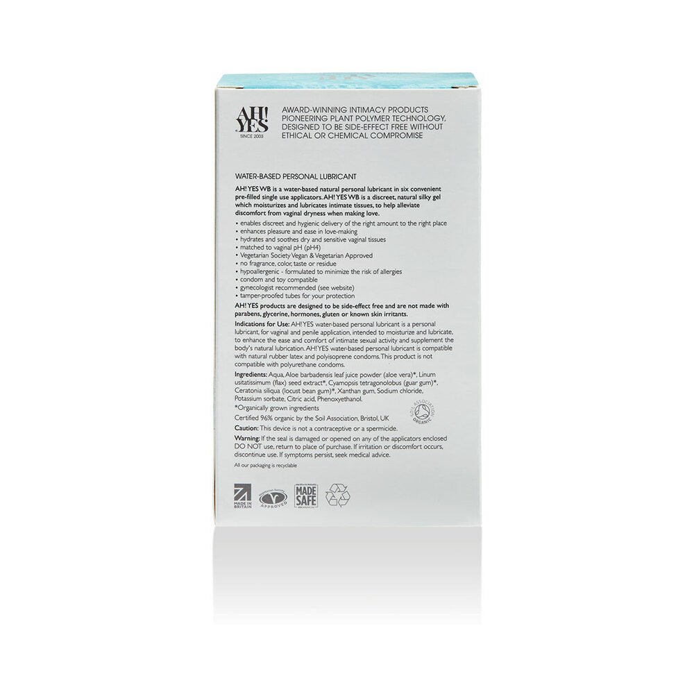 AH! YES WB Water-Based Personal Lubricant Applicators 6-Pack 0.17 oz. - Image 5