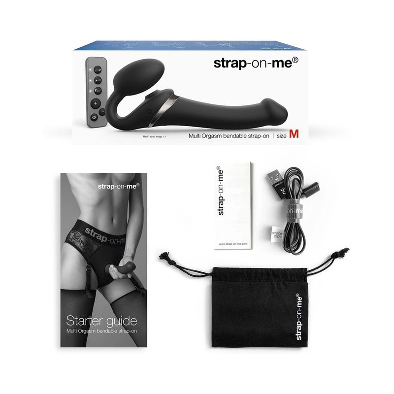 Strap-On-Me Multi Orgasm Bendable Strapless Strap-On Black Medium - Image 2